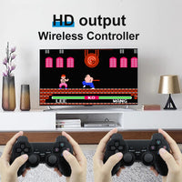Video Game Console Mini Game Stick 40000 Games Built-in with Twin 2.4G Wireless Controllers Lusy Store