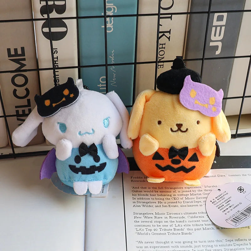 Lusy Store LLC Hello Kitty Halloween Doll Cinnamoroll Kuromi Kawaii Ghost Plush Toy Key Pendant Gifts Halloween Toys Plush