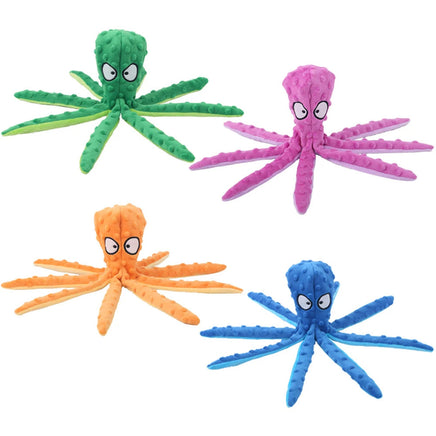 Interactive Pet Plush Toy, Cartoon Octopus with Fish Skin & Squeaky Sound, Chew Toy for Dogs & Cats