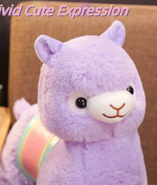 Lusy Store LLC Creative Saddle Alpaca Plush Toy Cute Cartoon Animal Doll Soft Stuffed Home Decoration Kids Birthday Christmas Gift Plush