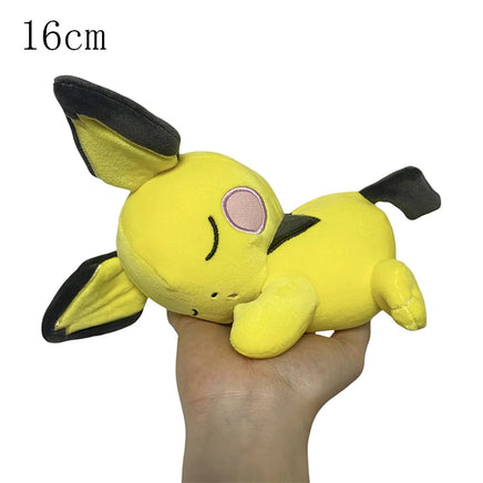 Sleeping Pokemon Charizard Peluche Plush Toy Pachirisu Piplup Pichu Leafeon Sylveon Glaceon Gengar Sprigatito Pikachu Doll Gift Pichu 16cm