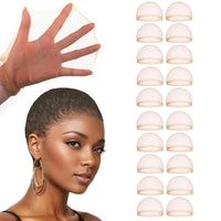 Wholesale 20 Pcs Transparent HD Wig Cap, Thin Nylon Cap for for Women Lace Front, Suitable for Parties, Weddings,Halloween 10Pack(20pcs)