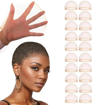 Wholesale 20 Pcs Transparent HD Wig Cap, Thin Nylon Cap for for Women Lace Front, Suitable for Parties, Weddings,Halloween 10Pack(20pcs)