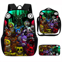 Game F-five N-nights at F-freddy's Child School Backpack with Lunch Bags ,Pencil Bags ,School Bags for Boys Girls XHOO3-TZ-0101-A2