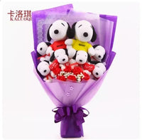 Snoopy Plush Bouquet Cute Doll Flower Puppy Graduation Gift C