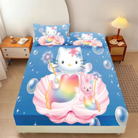 Hello Kitty Fitted Sheet Suitable For Children And Adults Home Decor 10