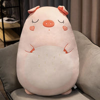 Fat Kawaii Chicken Bear Rabbit Penguin Piggy Dinosaur Plush Pillow Toys Soft Stuffed Animal Chair Cushion Gift Pig-45cm