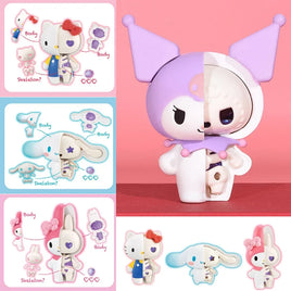 Sanrio Cinnamoroll Hello Kitty My Melody Kuromi Half-Skeleton Action Figures Assembled Model Back To School Anime Toys Kit Gift
