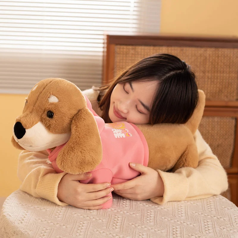 Lusy Store LLC Cute Simulation Dog Dachshund Soft Plush Toys Stuffed Animals Doll Pet Cartoon Puppy Pillow Children Birthday Gift Plush