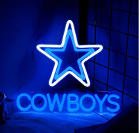Lusy Store LLC Cowboy Neon Sign USB Powered Dallas LED Party Bar Candy Shop Art Decoration Game Room Neon Sign