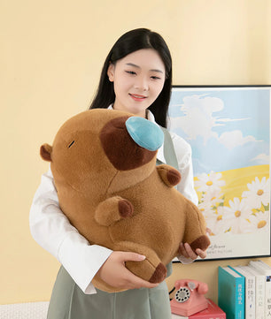 Lusy Store LLC Snot Capybara Plush Toy Kawaii Simulation Animal Cute Plush Soft Stuffed Doll Throw Pillow Large Size Gift Plush