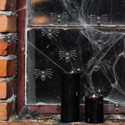 50/200pcs Black Mini Spider Haunted House Spider Web Bar Party Decoration Supplies Simulation Tricky Toy Halloween Decoration