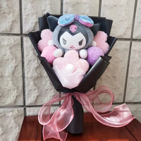 Kuromi My Melody Cinnamoroll Hello Kitty Plush Bouquet Woman Valentine's Day Girls Christmas Gifts Cartoon Bouquet-7