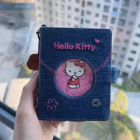 Cute Cartoon Anime Merchandise Hello Kitty High Looks Handheld Account Book Student Portable Denim Loose Leaf Diary Notepad Gift