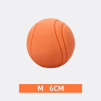 Rubber Dog Ball, Indestructible & Bite-Resistant, Chew Toy for Small to Extra-Large Dogs, Solid Red Orange M