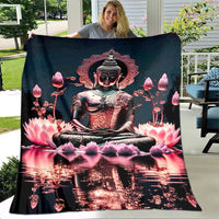Buddha Sakyamuni Buddhism Faith Religion Soft Plush Blanket, Flannel Blanket Throw Blanket for Living Room Bedroom Bed Sofa Pray
