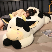Lusy Store LLC Lovely Milk Cow Plush Toys Cartoon Stuffed Animal Cattle Dolls Sleeping Pillow Gifts Plush