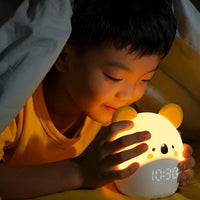 Cartoon Animal Party Alarm Clock Soft Silicone LED Smart Applet Alarm Clock Children's Bedside Sleep Mini Electronic Alarm Clock