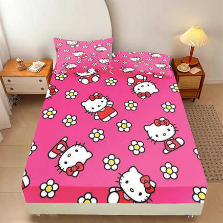 Hello Kitty Fitted Sheet Suitable For Children And Adults Home Decor 8