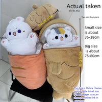 Lusy Store LLC Taiyaki Cat Plush Toy &ndash; Soft Stuffed Animal Pillow &ndash; 38cm/75cm Plush