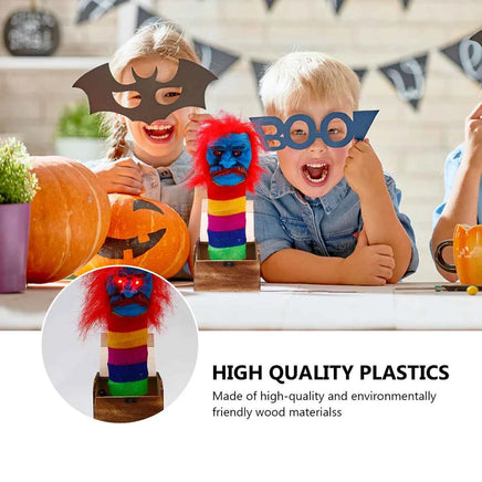 1Pc Halloween Prank Scare Box Halloween Wooden Scary Witch Funny Toy with Horror Sound and Light