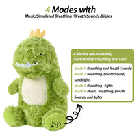 Elephant Plush Toy – Soothing Breathing Companion – Music & Light – Lusy Store Green Dinosaur 10"-13"