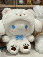 Sanrio Cinnamoroll Dog Cute Transformation into White Bear Kawaii Plush Toy Girl Cloth Doll Plush Birthday Gift for Best Friends Cinnamoroll
