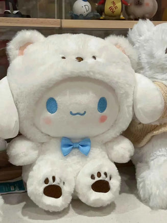 Sanrio Cinnamoroll Dog Cute Transformation into White Bear Kawaii Plush Toy Girl Cloth Doll Plush Birthday Gift for Best Friends Cinnamoroll