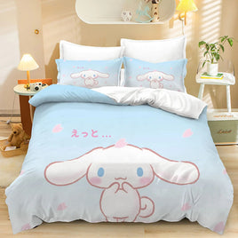 Cute Cinnamoroll Bedding Sets Comforter Quilt Bed Cover Duvet Cover Pillow Case 2-3 Pieces Sets Kids Adult Size Home Decor Lusy Store