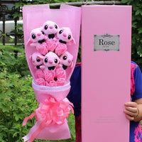 Stitch Action Figure Flower Model Kid Toy PVC Rose Flower Cartoon Bouquets Gift 2 -No box
