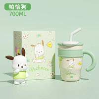 Sanrio Hello Kitty 700/1200ml Stanley Cup Large Capacity Cute Straw Insulated Cup My Melody Cartoon Child Stainless Cup Gift Pochacco 700ML