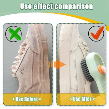 1/2pcs Shoes Brush Automatic Liquid Discharge Multifunction Press Out Shoes Cleaner Soft Bristles Clothes Brushes Cleaning Tool Lusy Store