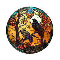 2025 Halloween PVC Glass Window Static Sticker Horror Castle Cat Decorative Sticker Halloween Glass Decals Home Party Decoration Style1-05