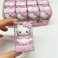 Lusy Store LLC Hello Kitty Kuromi Melody Silicone Mini Manual Pencil Sharpener Cute Cartoon Action Figure