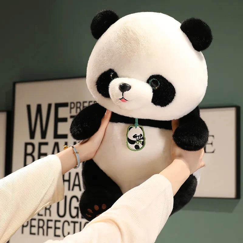 Lusy Store LLC Round Fat Panda Plush Toy Cute Stuffed Animal Giant Pandas Plush Soft Kids Toys Gift Plush