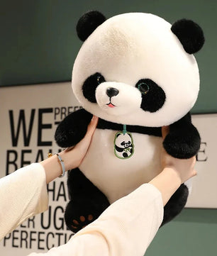Lusy Store LLC Round Fat Panda Plush Toy Cute Stuffed Animal Giant Pandas Plush Soft Kids Toys Gift Plush