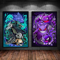 Pokemon Canvas Prints Wall Art Home Classic Children's Bedroom Decor Gifts Kid Action Figures Modular Painting Cartoon Character Lusy Store