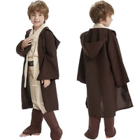 Star Wars Obi-Wan Kenobi Kids Cosplay Costume - Jedi Warrior Hooded Cloak Suit