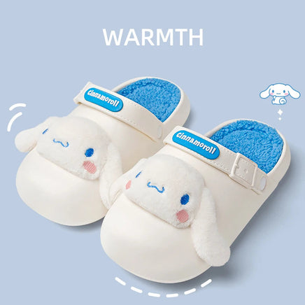 Sanrio Kawaii Cinnamoroll Women’s Slippers with Hello Kitty and Kuromi