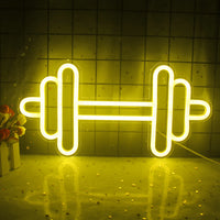 Fitness Neon Sign Dumbbell LED Light Gym Art Wall Decoration