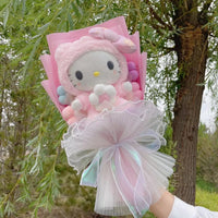 Kuromi Flower Bouquet Cinnamoroll My Melody Hello Kitty Plush Gifts 11