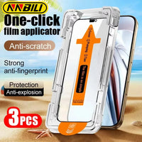 NNBILI 3Pcs Dust free Installation Tempered Glass For iPhone 13 14 16 15 11 12 17 Pro Max 17Air 15 16 14 Plus X Screen Protector Lusy Store
