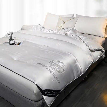 100% Mulberry silk with warm  thickened quilt core 5kg winter comforter cotton cover spring autumn home quilt luxury blanket Lusy Store