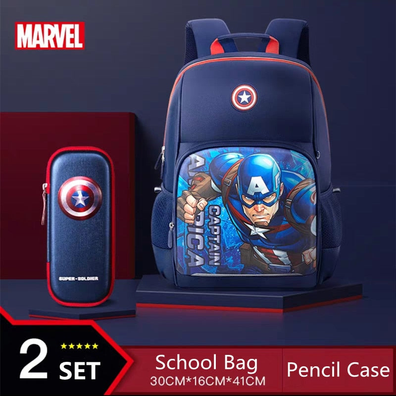 Spiderman Backpack New School Bags For Boys Primary Student Shoulder Grade 1-3 Mochilas B106