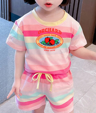 Lusy Store LLC Hello Kitty Clothing Sets for Kids Baby Girls Outfits Short Sleeve T Shirt T shirt