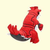 Lusy Store LLC Pokemon Groudon Plush Doll Cartoon Red Elf Soft Stuffed Kawaii Dinosaur Gift Plush