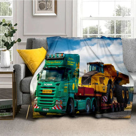 3D S-Scania Top Class Truck Cartoon Soft Blankets,Throw Blanket Comfortable Blanket for Picnic Beds Sofa Home Bedroom Lusy Store