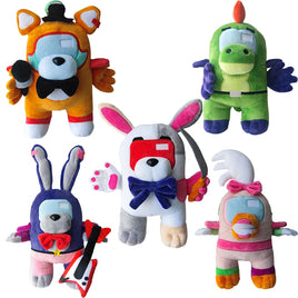 Lusy Store 2025 New FNAF Fazbear's Piazzaria Plush Toys Security Breach Rabbit Crocodile Dog Cute Plush Toy Game Dolls Baby Gift 25CM 