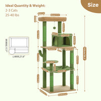 Large Cactus Cat Tree with Hammock & Condo A