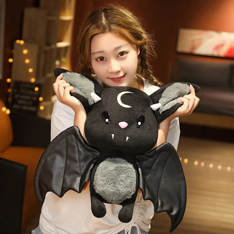 Lusy Store LLC Dark Series Vampire Plush Bat Toy Pentacle Moon Bat Doll Stuffed Halloween Plush Kids Toy Home Decor Plush
